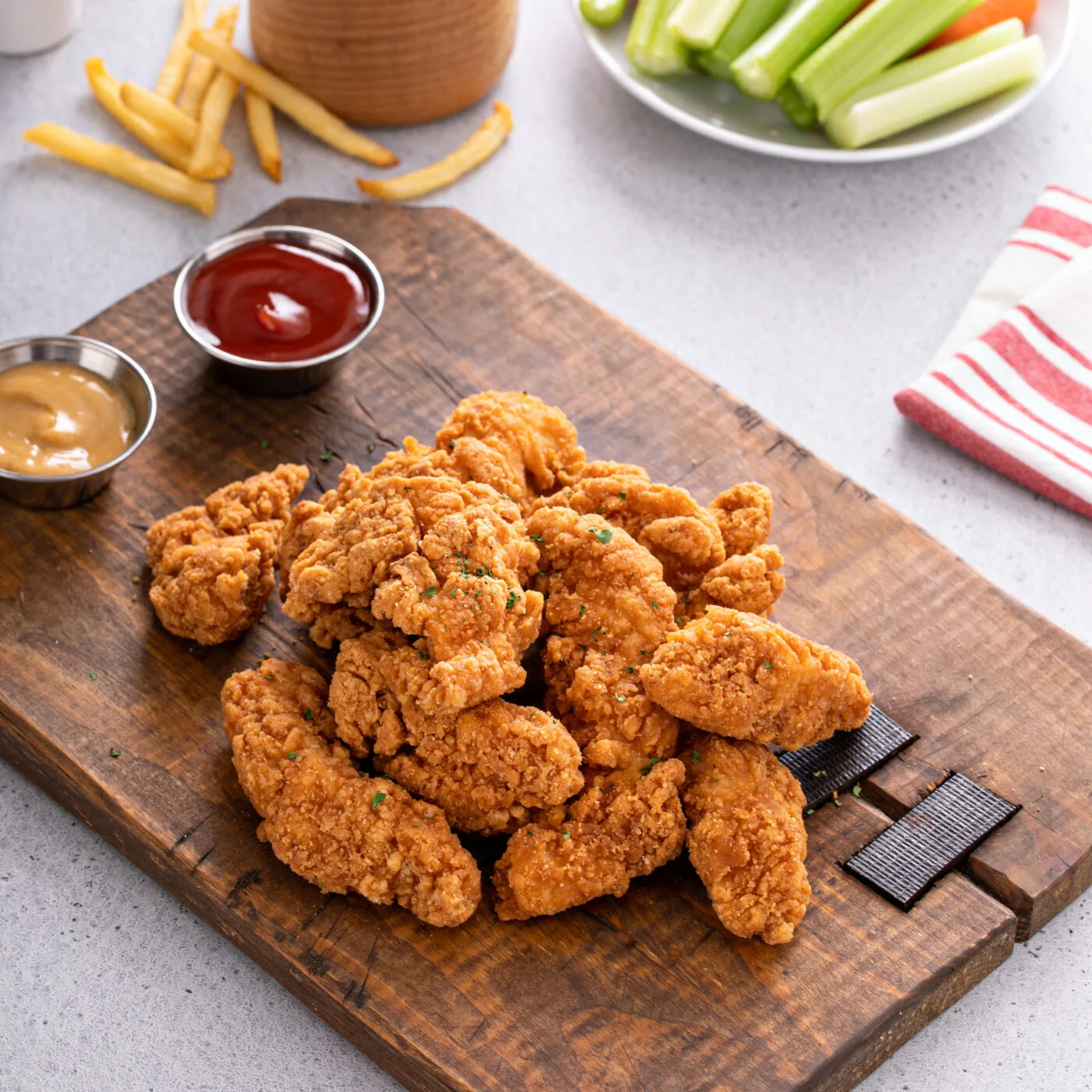 Nuggets de pollo en freidora de aire