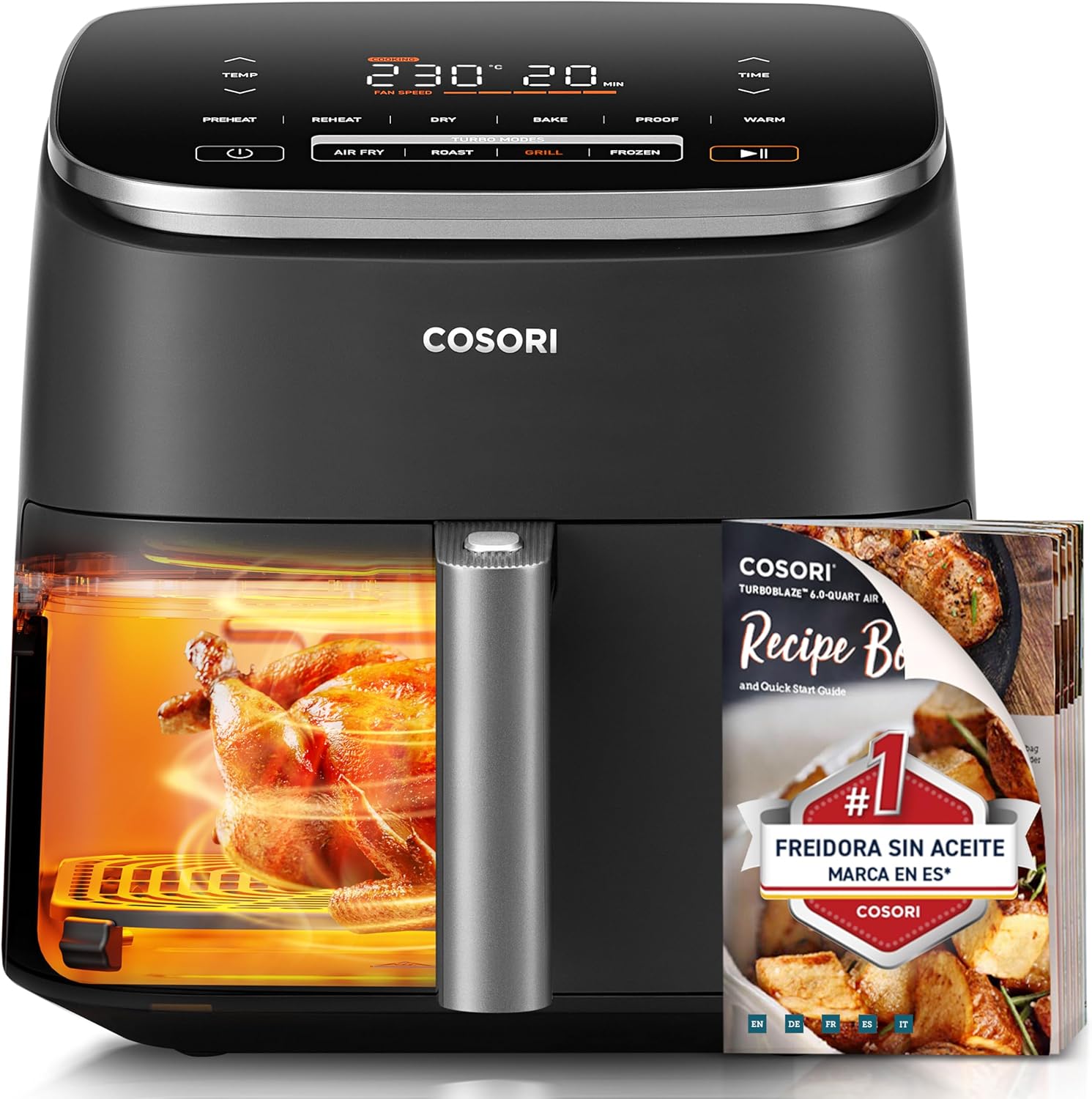 Comparativa cosori vs Philips Freidora de aire Cosori Turbo Blaze 6L con interior metálico