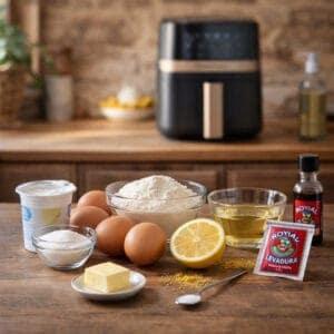 Ingredientes Bizcocho de yogur esponjoso en freidora de aire 