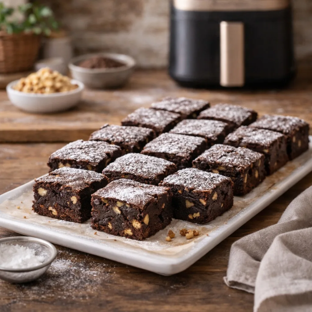 Brownie en freidora de aire
