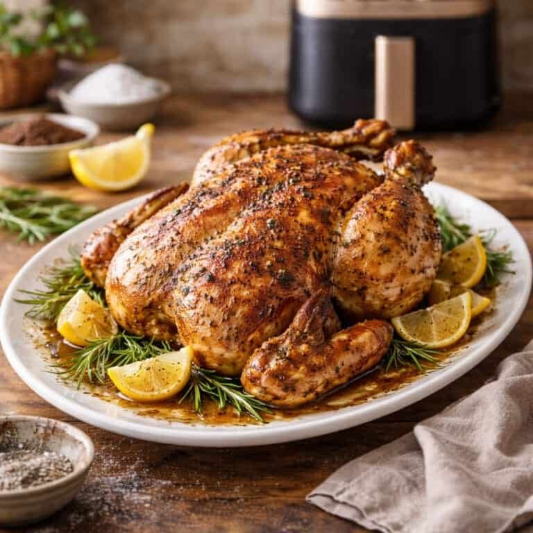 Pollo asado en freidora de aire