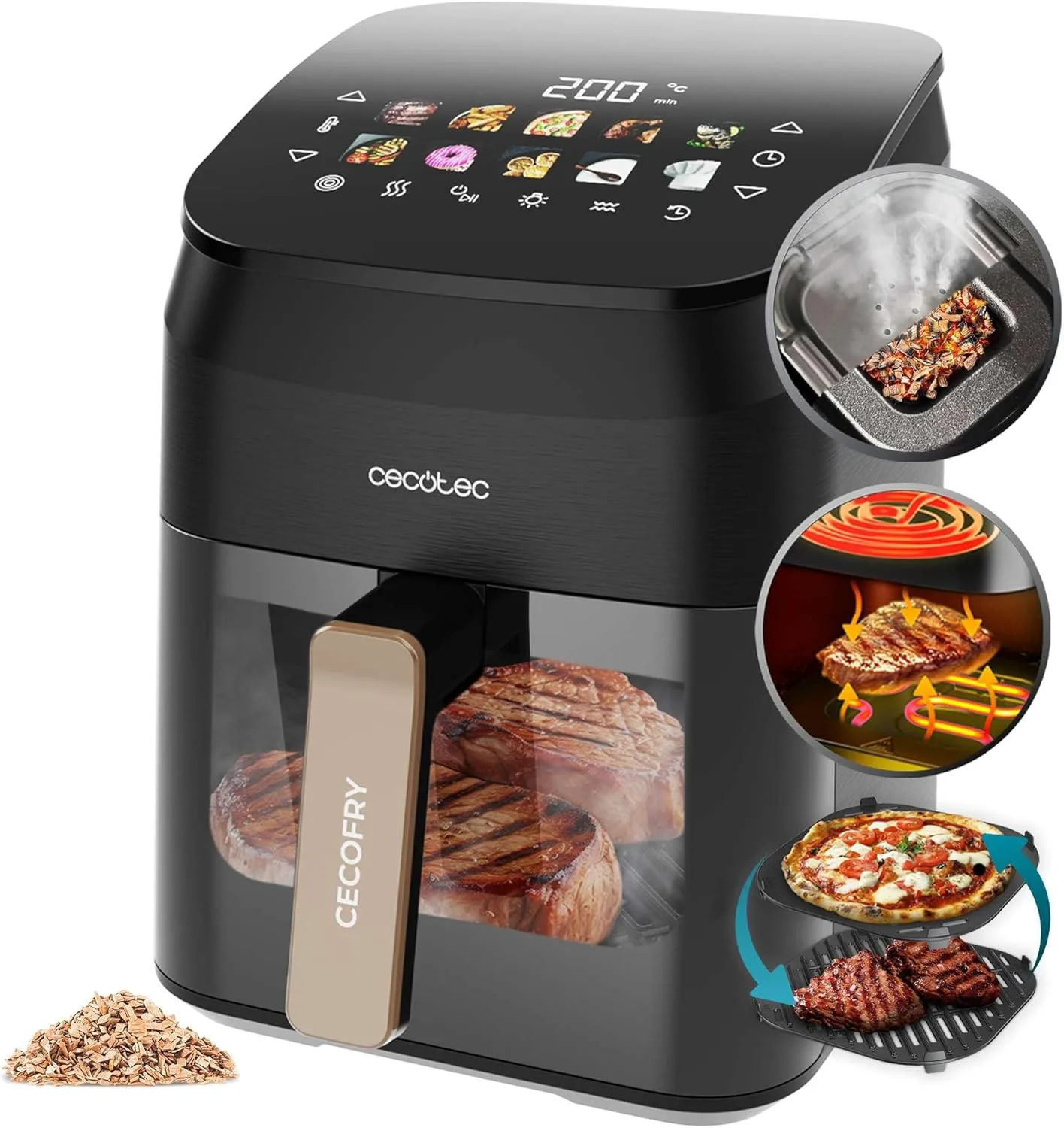 freidora Cecotec Cecofry and Grill Smokin 450