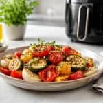 verduras asadas en freidora de aire
