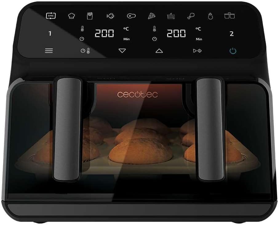 Cecotec Advance 9000 Window, freidora de aire con ventana y doble zona