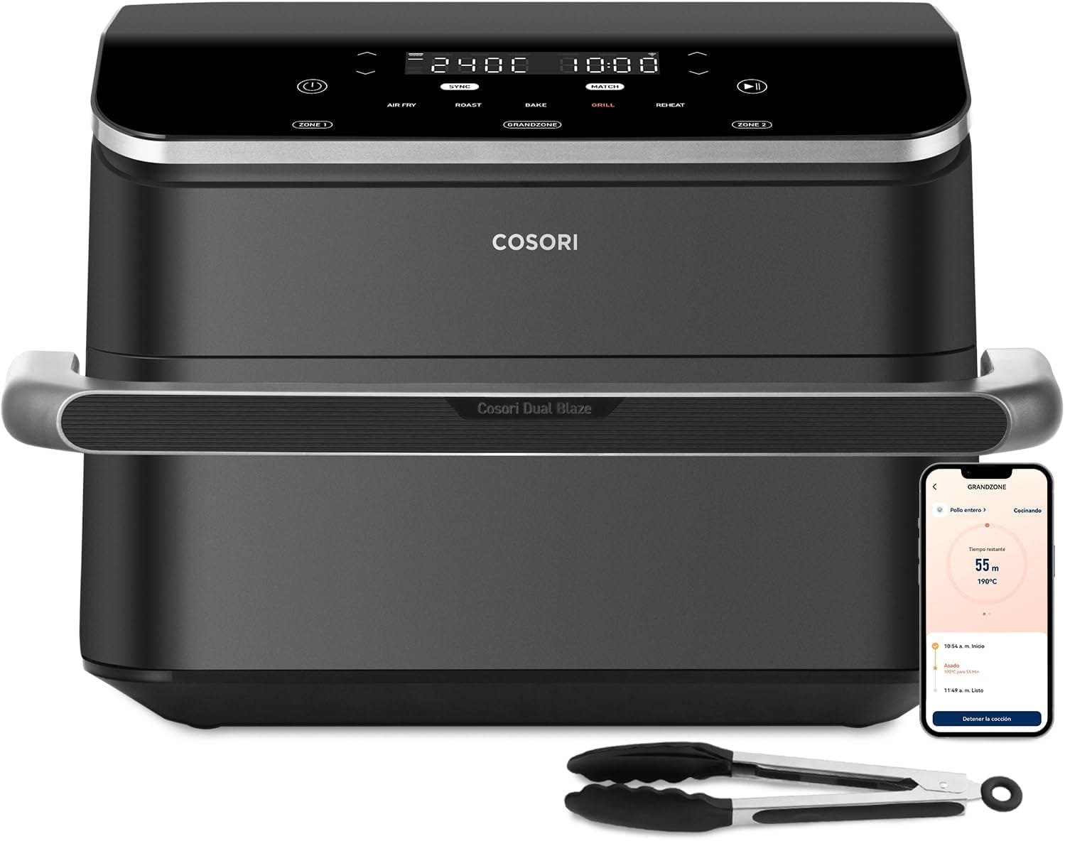 Cosori Dual Blaze TwinFry 10L, freidora de aire doble cesta con wifi
