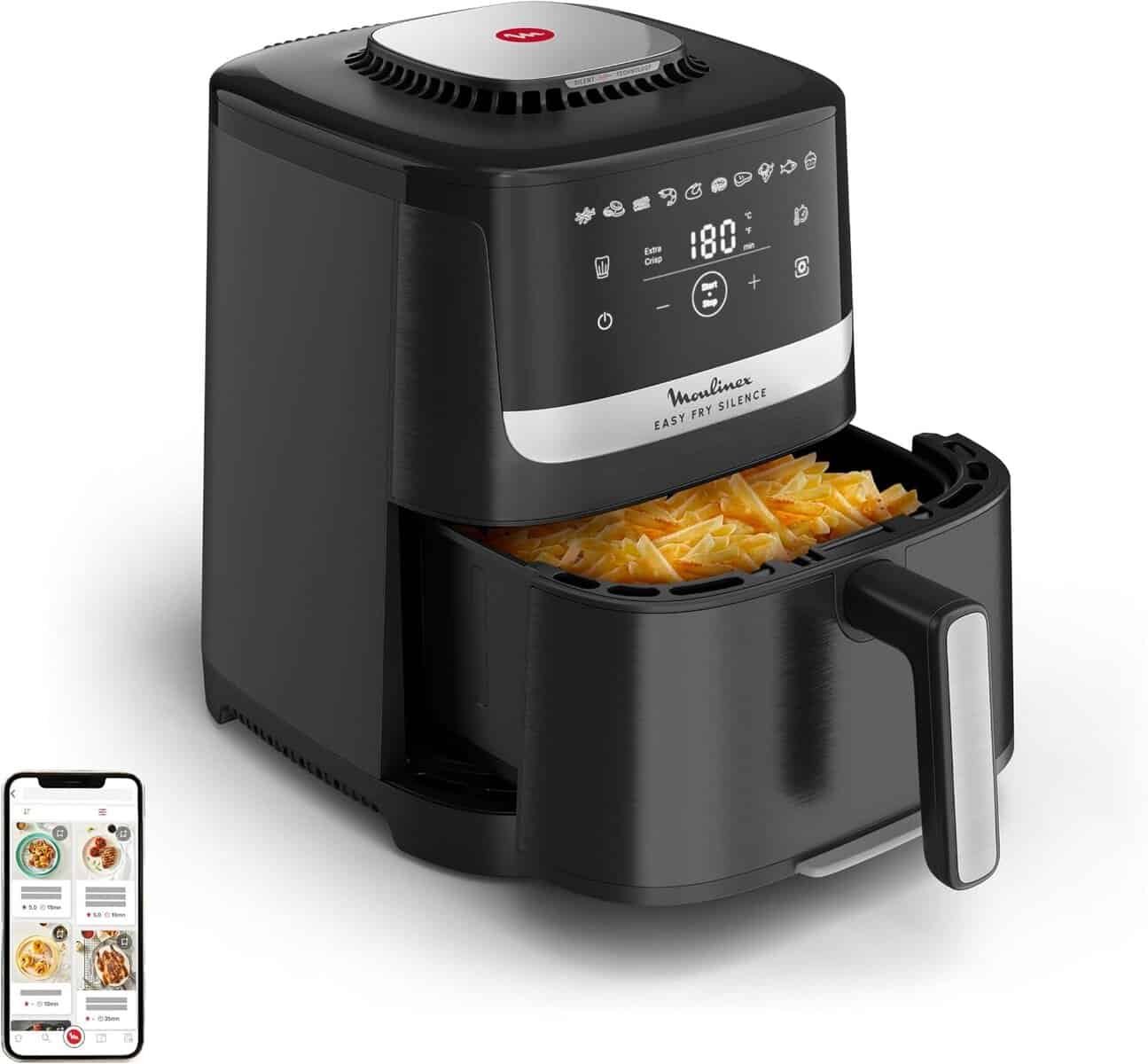Freidora Moulinex Easy Fry Silence 5L tecnología silenciosa
